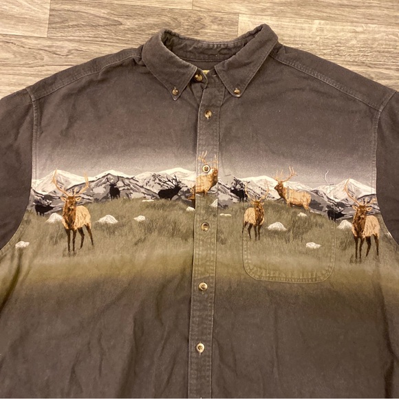 Cabela’s Nature Wrap Button-Up Shirt 2XLT Measurement Good Condition - Picture 2 of 9